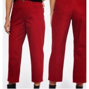 One5One 151 High Rise Crop Straight Red Pants NWOT - Women’s Size10/30 Cropped